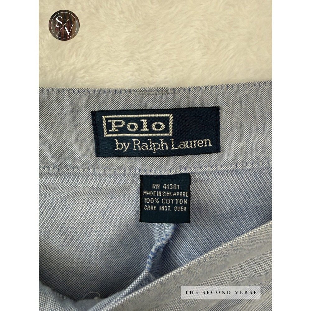 Polo Ralph Lauren Light Blue Philip Mens Pant 38X30 Button Front Pants - Picture 8 of 8